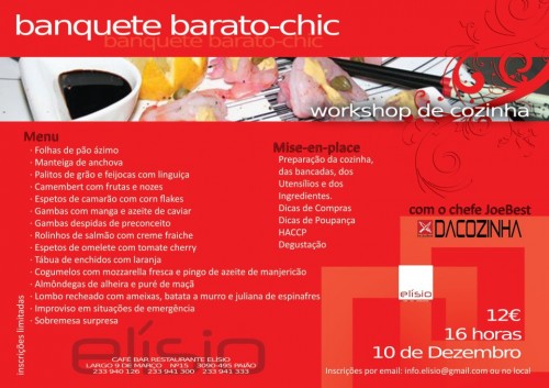 Banquete barato chique.